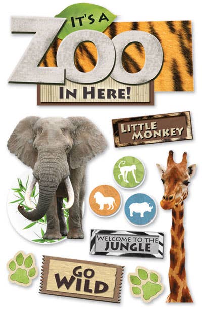 Zoo Dimensional Sticker