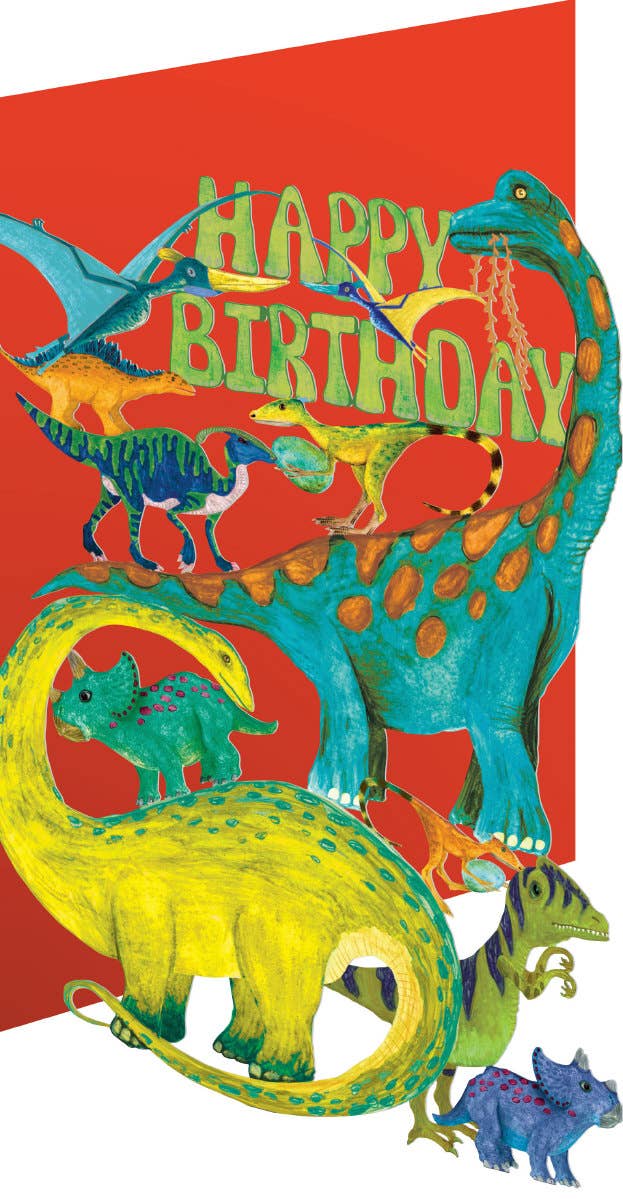 Dino Mighty Birthday Lasercut card