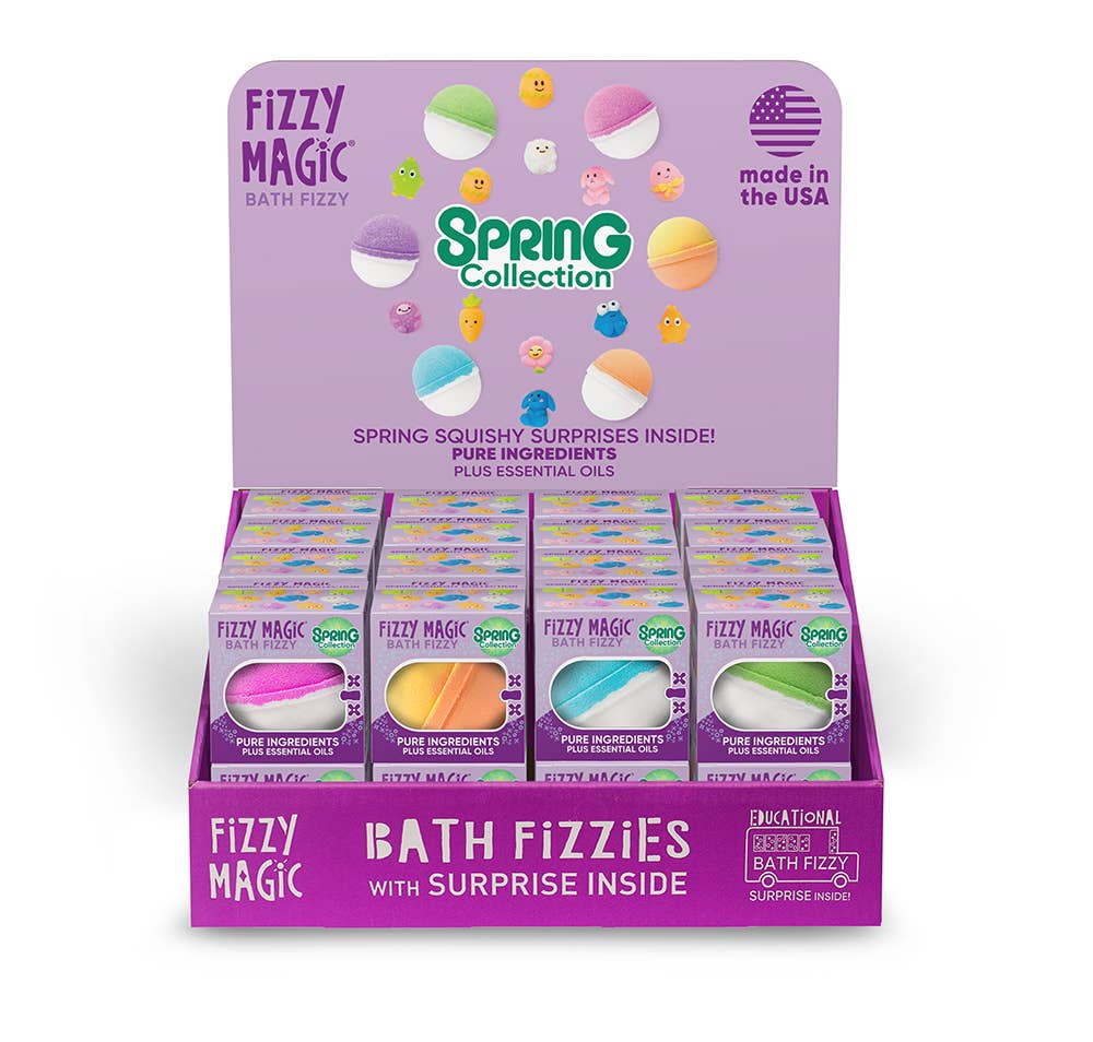 Purposeful Bliss - Fizzy Magic - Bath Bombs for Kids, Squishy Surprises, Display