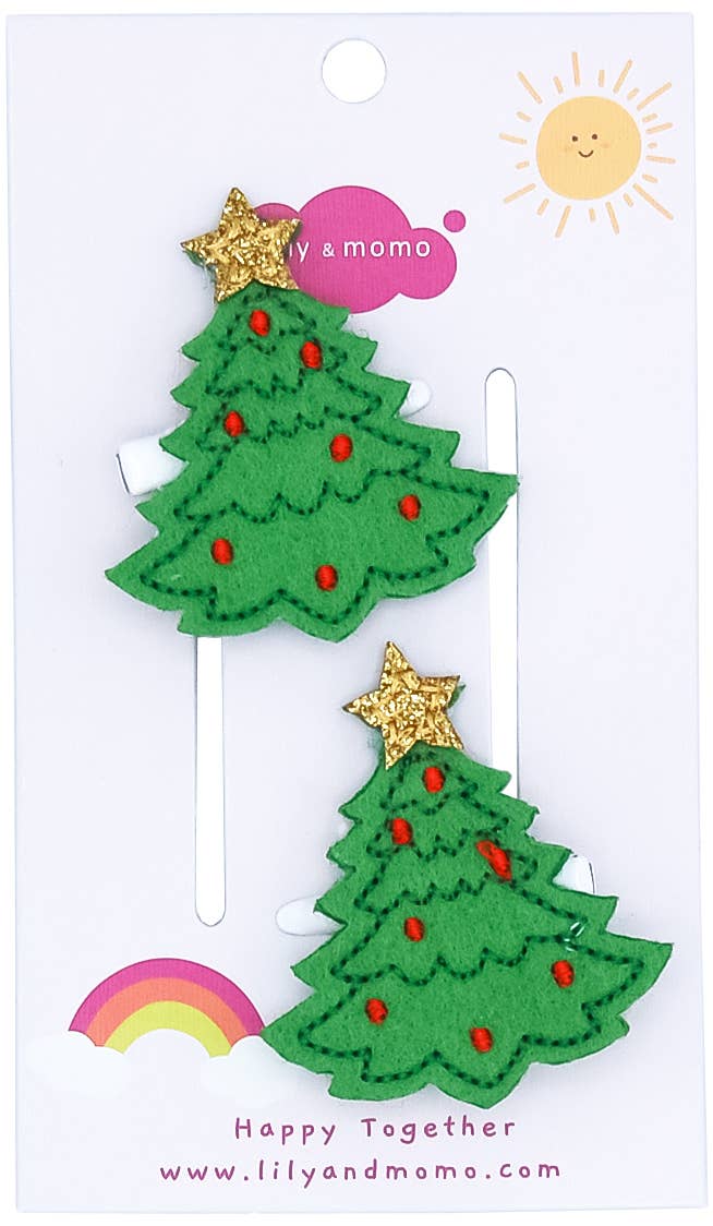 Holiday Christmas Tree Hair Clip