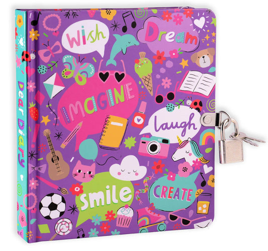 Mollybee Kids - My Favorite Things Girls Lock and Key Diary