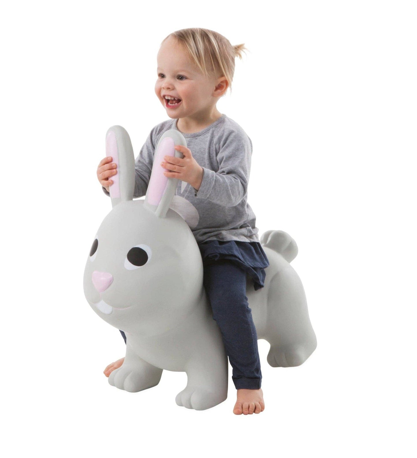 Bouncy Inflatable Animal Jump-Along: Grey Bunny