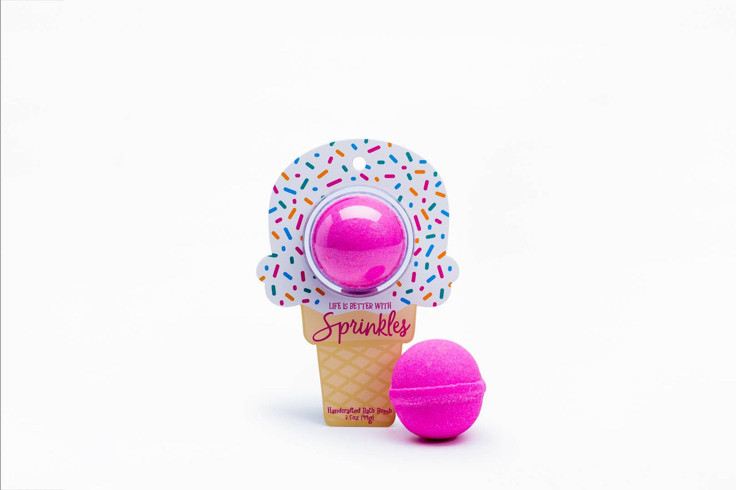 Cait + Co - Life is Better with Sprinkles Ice Cream Clamshell Bath Bomb