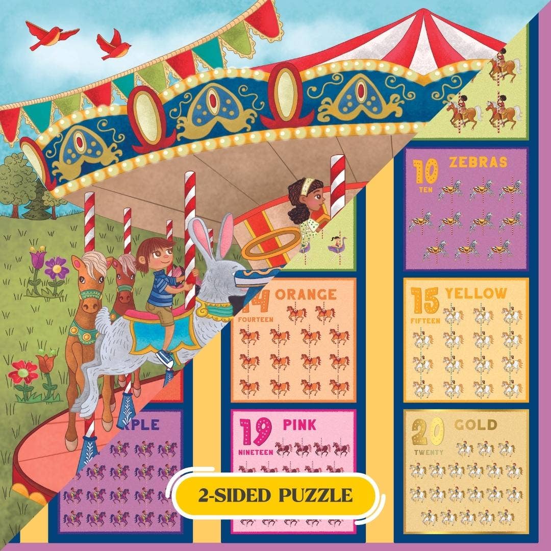 Upbounders® Joyful Carousel - 24 Piece 2-sided Jumbo Puzzle