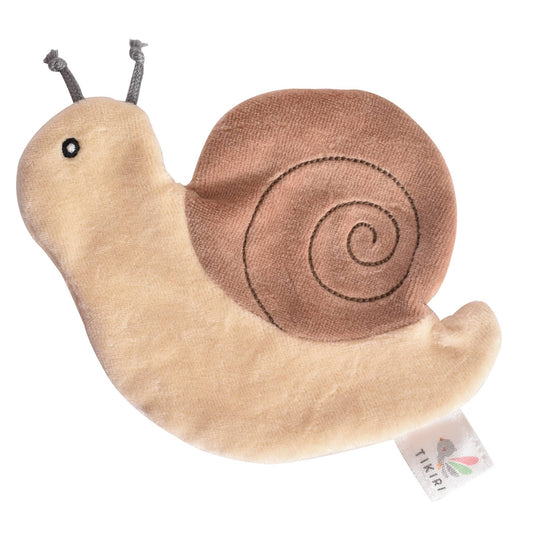 Tikiri Toys LLC - Snail Organic Fabric with Crinkle
